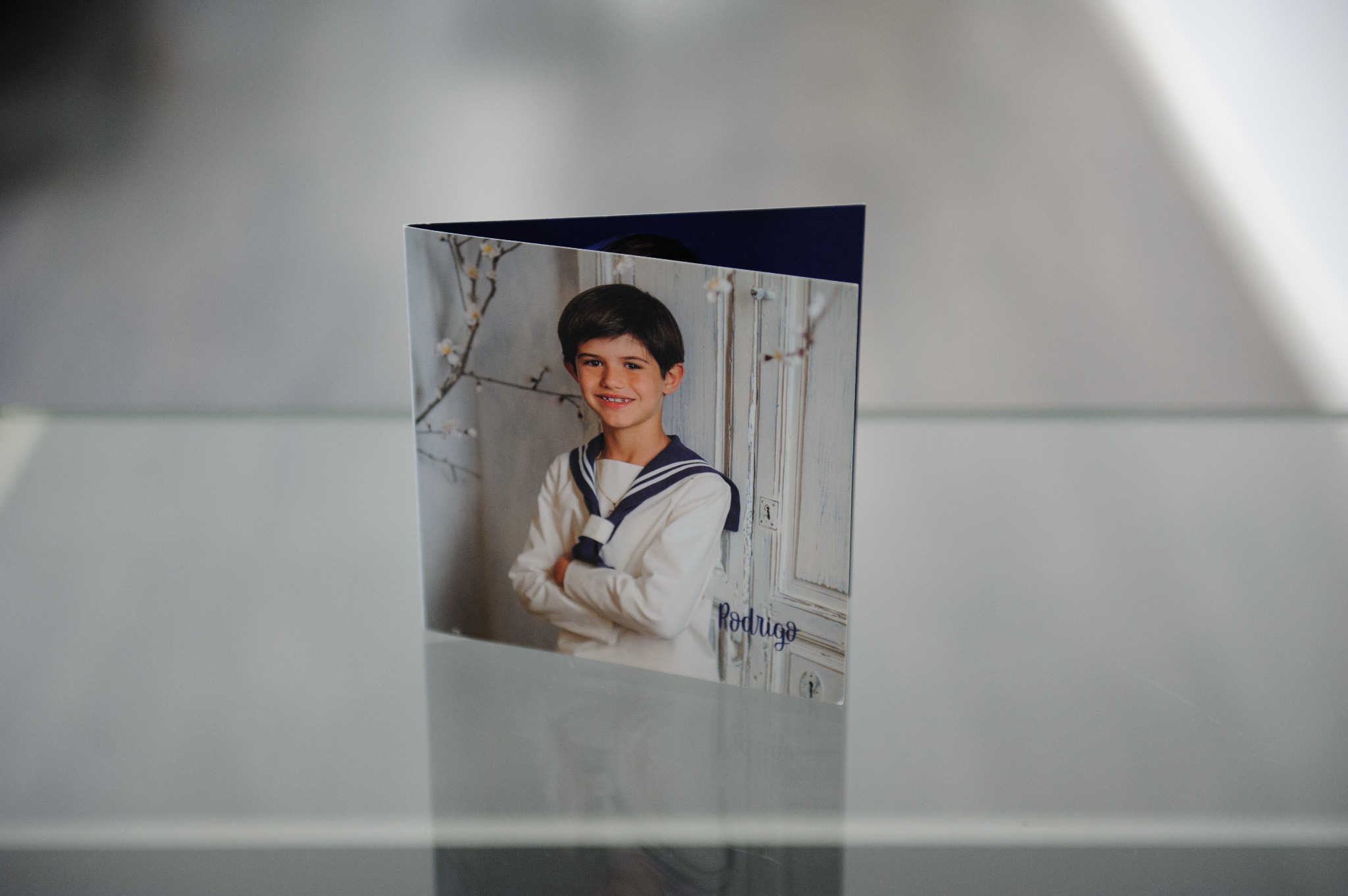 Díptico fotográfico de Primera Comunión personalizado